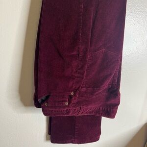 Newport News Deep Red Corduroy Trousers